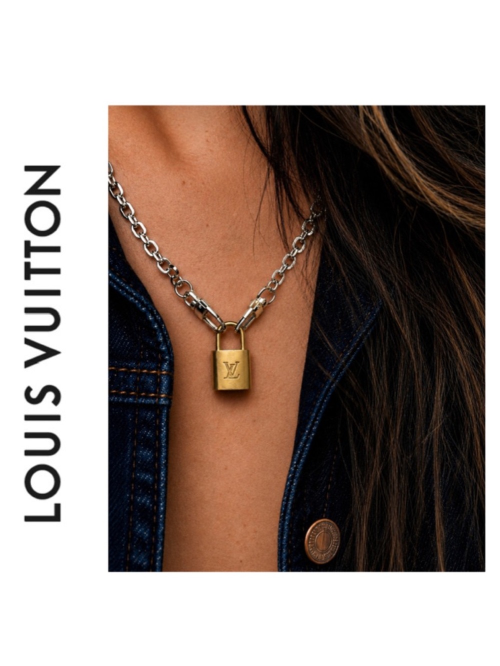 Authentic Louis Vuitton LV Lock And Key/ Four Chains #322
